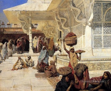Festival à Fatehpur Sikri Arabe Edwin Lord Weeks Peinture à l'huile